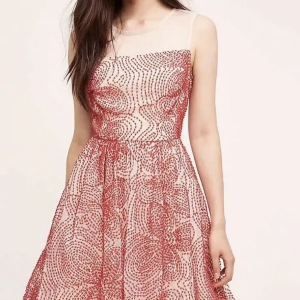 Anthropologie Eva Franco Grevilla Dress Red 2
